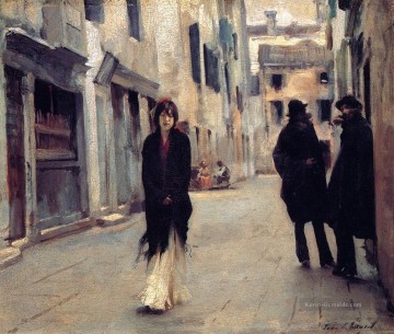  Venedig Kunst - Straße in Venedig John Singer Sargent